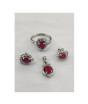 iShopping - Gilgit Bazaar Ruby Stone Silver Set (21)