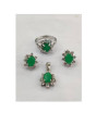 iShopping - Gilgit Bazaar Emerald Stone Silver Set (24)