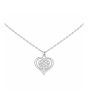 iShopping - EvaEsh Heart Zircon Necklace Earrings Jewelry Set Silver