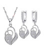 iShopping - EvaEsh Heart Shaped Stamped Jewelry Set Silver