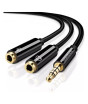 iShopping - Ugreen 3.5mm Audio Jack Headset Splitter - Black (AMT-9041)