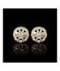 iShopping - Cufflers Designer Champagne Round Diamond Cufflinks (3016-A)