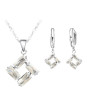 iShopping - EvaEsh Stylish Brick Stamped Jewelry Set Silver (925)