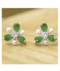 iShopping - Artistic Jewels Tops For Women Green/White (T-88)