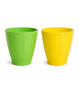 iShopping - Letsshop Multipurpose Plastic Plant Pot Water Glass (Pack of 2)