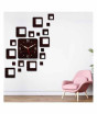 iShopping - LookNBuy Flying Squares 3D Wooden Wall Clock (0019)
