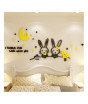 iShopping - LookNBuy Kitties With Flowers And Moon Hut Wall Art (0036)