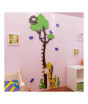 iShopping - LookNBuy Tree With Monkey And Girafee Height Scale Wall Art (0032)