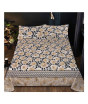 iShopping - Maguari Flowers Design Double Bed Sheet Black & Cream (0357)