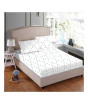 iShopping - Maguari Printed Jersey Single Bed Sheet White (0452)
