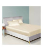 iShopping - Maguari Silk Fitted Single Bed Sheet With Pillow Covers Beige