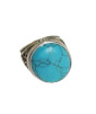 iShopping - Natural Feroza Gemstone With Chandi Ring