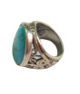 iShopping - Natural Feroza Gemstone With Chandi Ring