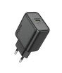 iShopping - Oraimo 25W PowerGaN 251 Fast Mini Charger With Type-C To Type-C Cable Black (OCW-5251ECC)