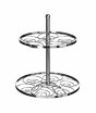iShopping - Premier Home 2 Tier Chrome Cake Stand (0509780)