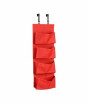 iShopping - Premier Home Over Door Red 4 Tier Hanging Organiser (1901119)