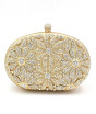 iShopping - Rangoon Flower Fancy Clutch For Women Golden