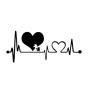 iShopping - Ferozi Traders Heartbeat Lifeline Car Sticker Black
