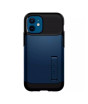 iShopping - Spigen Slim Armor Glass Case For iPhone 12 Mini Navy Blue (ACS01547)