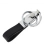 iShopping - Ferozi Traders Double Ring Leather Metal Key Chain
