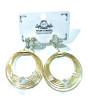 iShopping - Wish Gold Plated Double Ring Earrings For Girls (0031)