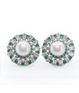 iShopping - Zed Eye Floral Fountain Earrings For Women Green (ISE127A)