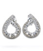 iShopping - Zed Eye Silver Pears Earrings For Women (ISE156)