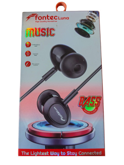 iShopping - Fontec Sound Bass Wire Handfree - Black