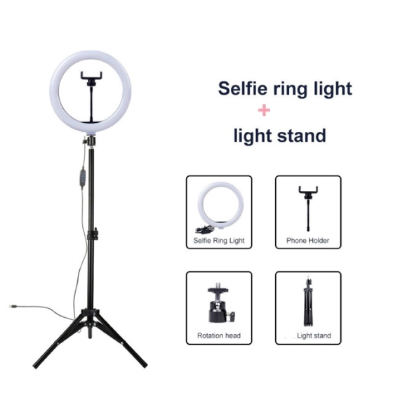 iShopping - Shoopik Ring Light with Stand For Photography & TikTok Videos 26cm