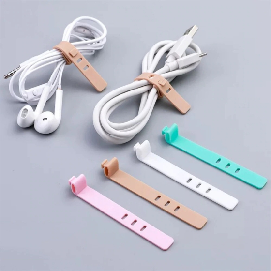 iShopping - Ferozi Traders Silicone Earphone Wire Holder Clips Pack Of 4