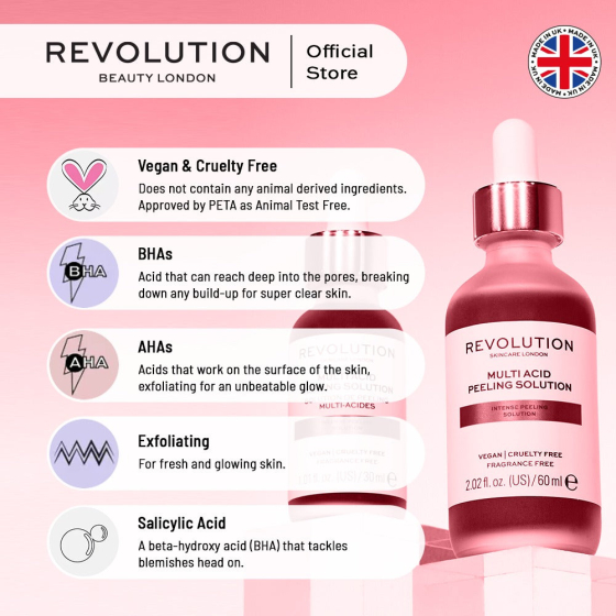 iShopping - Revolution Skincare Multi Acid AHA And BHA Peel Serum 30ml