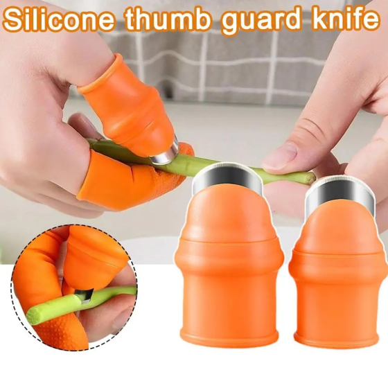iShopping - Genshirt 6 Pcs Silicone Thumb Knife Cutter for Fruit and Vegetable