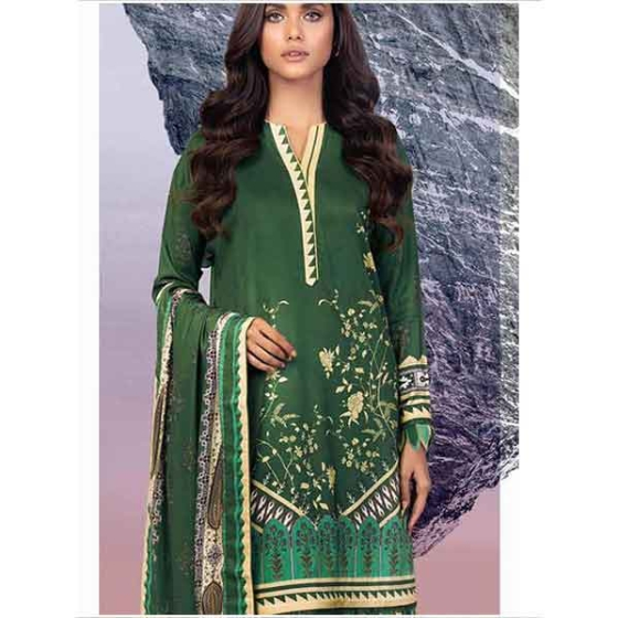 iShopping - Al Karam Winter Collection 2021 Unstitched 3 Piece Green (FW-7.1-21)