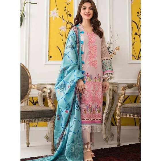 iShopping - Al Zohaib Mahnoor Embroidered Lawn Collection 2020 3 Piece (MEC20 02)