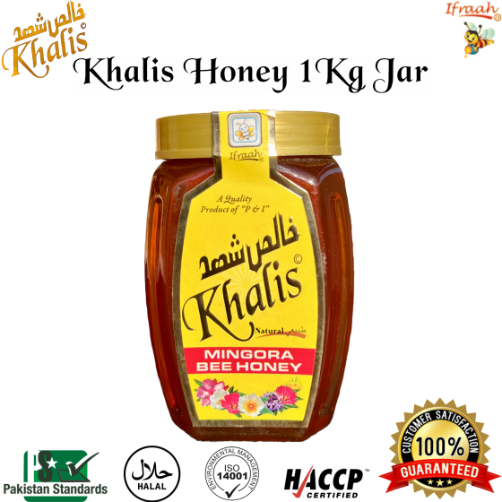 iShopping - Khalis Honey Mingora Bee Honey Jar 1kg 100% Raw Pure Organic Mingora Bee Honey