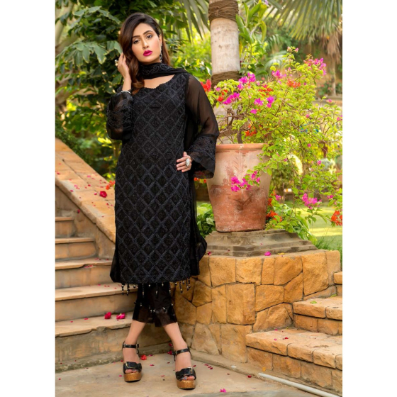 iShopping - Haya Embroidered Collection 3 Piece (0017)
