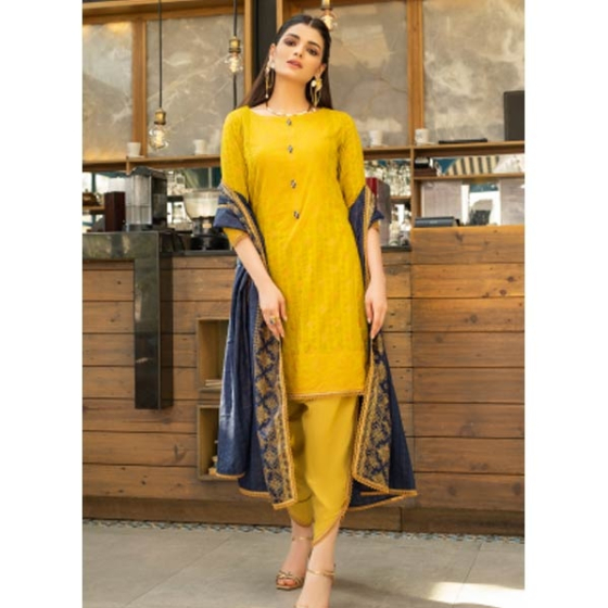iShopping - ZS Textiles Banarasi Printed Lawn Collection 3 Piece (B8)