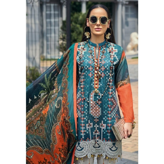 iShopping - Auj Fleur De Luxe Luxury Lawn Collection 2020 3 Piece (D-06)