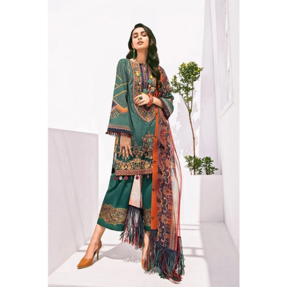 iShopping - Baroque Fuchsia Lawn 3 Piece (Chaman 02)