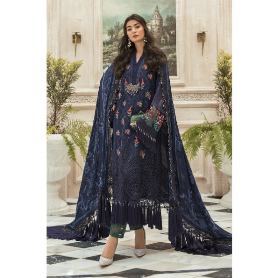 iShopping - Maria.B. MBROIDERED Unstitched 3 Piece Navy Blue (BD-1901)