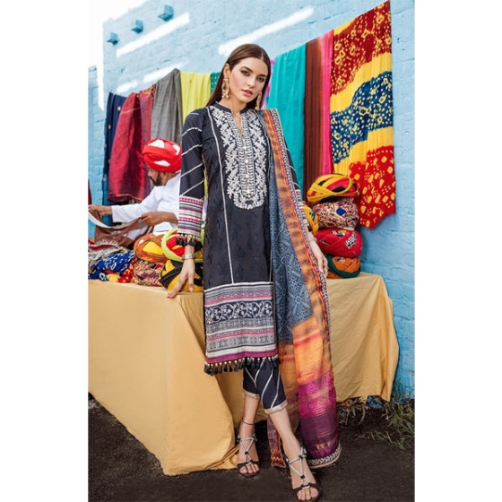 iShopping - Al Zohaib Bandhani Chikankari Lawn Collection 2020 3 Piece (BCCD-01)