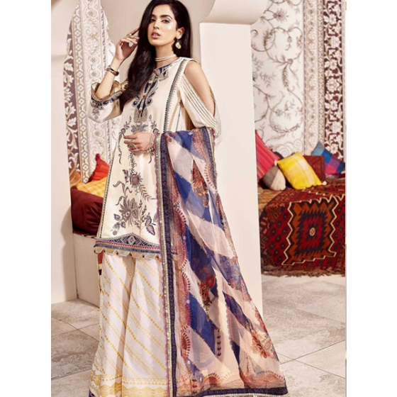 iShopping - Saadia Asad Shanaya Festive Lawn Collection 2020 3 Piece Shfes (D6-B)