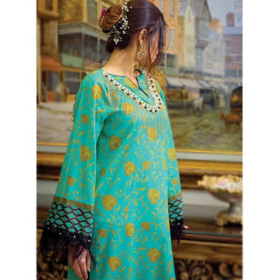 iShopping - Tarzz Zyra Lawn Collection 2020 1 Piece Tarquoise (L20-S2-35)