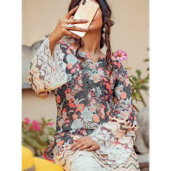 iShopping - Tarzz Zyra Summer Lawn Collection Vol.2 1 Piece Silver Lining (L20-S2-33)