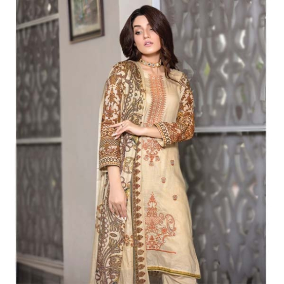 iShopping - Zeenat Embroidered Lawn Collection Vol-15 3 Piece (D-02)