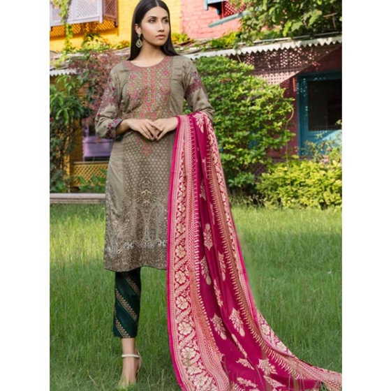 iShopping - Zeenat Embroidered Lawn Collection Vol-15 3 Pieces (D-01)