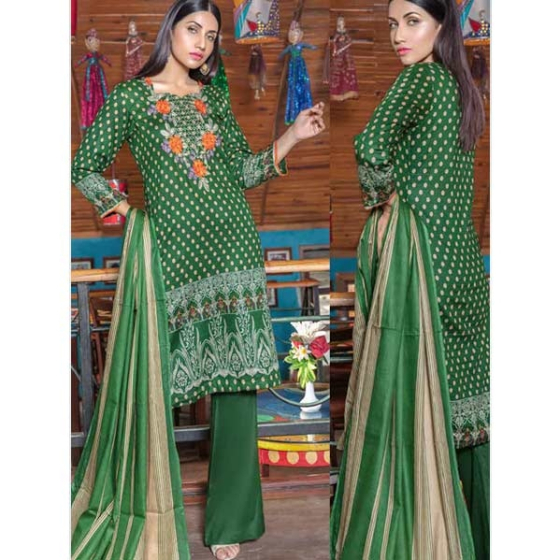 iShopping - Zeenat Embroidered Lawn Collection Vol-15 3 Pieces (D-10)