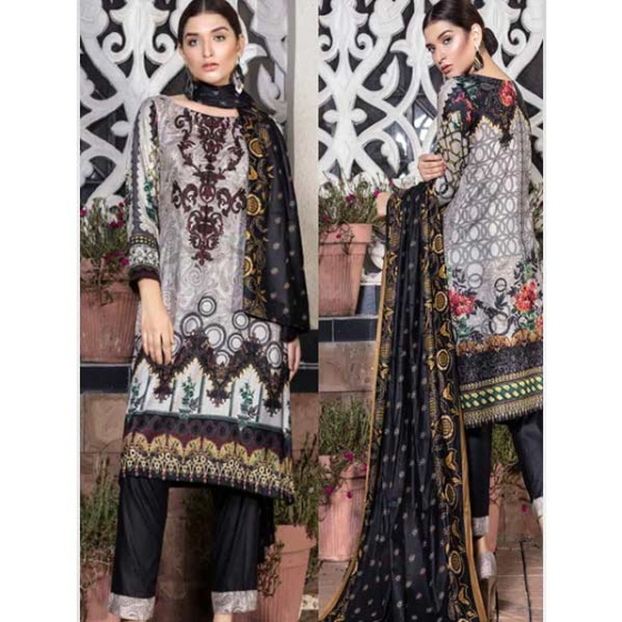 iShopping - Zeenat Embroidered Lawn Collection Vol-15 3 Pieces (D-12)