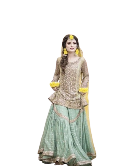 iShopping - Zr Collection Heavy Embroidered 3pcs Dori Work Collection For Women 