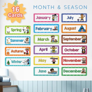 Artisticvalley Headliners Set Months and Season Learning Card For Classroom Decorations